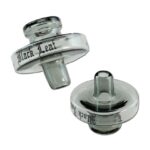 Black Leaf Carb Cap aus Glas grau