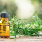 cannabis with cannabidiol (cbd) extract in a shopping cart