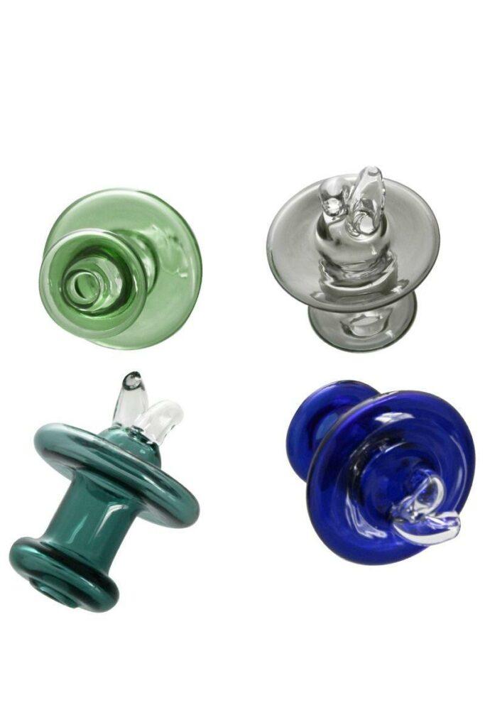 Carb Cap "Bolt" aus Glas Ø30mm im Farbmix