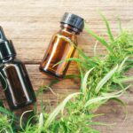 cannabis with cannabidiol (cbd) extract in a shopping cart