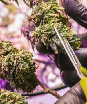 Trimming cannabis buds cannabis harvest